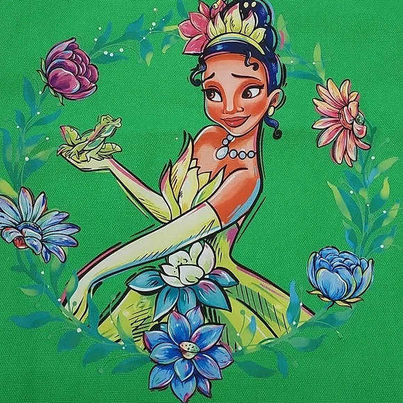 Disney Princess Tote Bag Bundle - Green, Yellow & Lilac Cartoon Prints - Picture 7 of 16